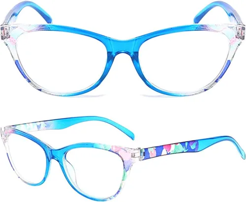 Vista 2 de Gafas de lectura (3 unidades), diseño vintage, diseño floral, lentes de lectura para mujeres y hombres, unisex