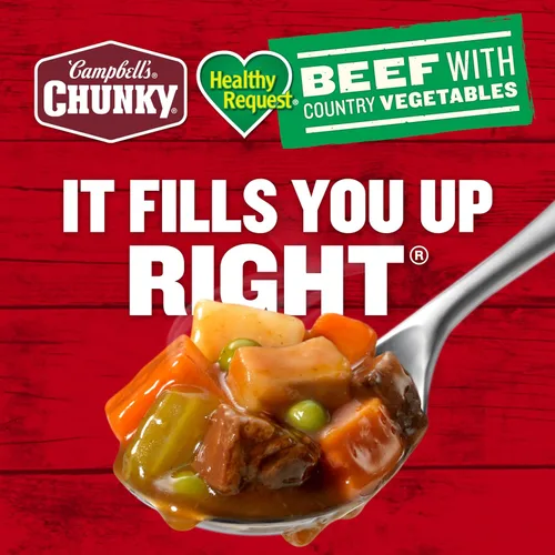 Vista 7 de Campbell's Chunky Healthy Request - Sopa de carne de res con verduras de campo, lata de 16.3 onzas, caja de 8
