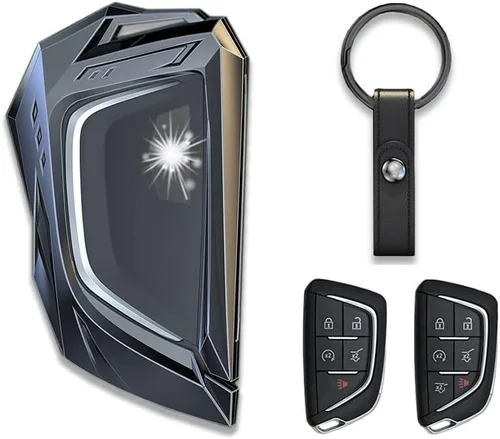 Vista 8 de Funda protectora de metal de aleación de zinc para Cadillac Escalade CT4 CT5 2020-2022 3/4/5/6 botones