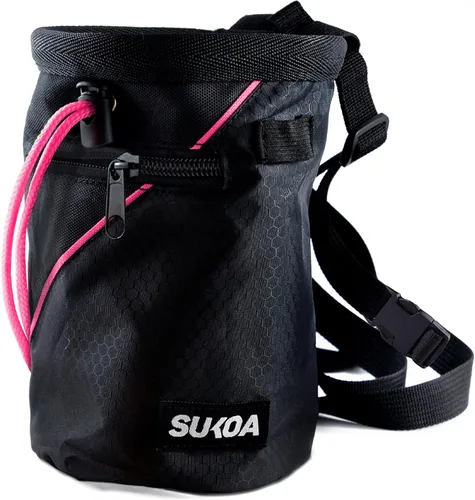 Vista 10 de Bolsa de tiza para escalada en roca - Accesorios de equipo para regalos de escalada en roca - Cinturón de enganche rápido, bolsillos grandes