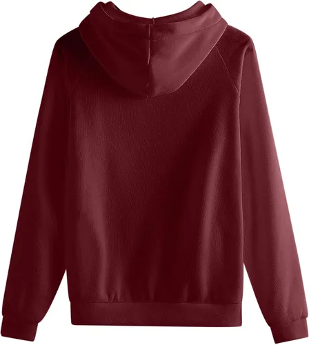 Vista 3 de tuduoms Conjunto deportivo de 2 piezas para mujer casual liso con bolsillos para descansar sudadera de manga larga con capucha y pantalón deportivo