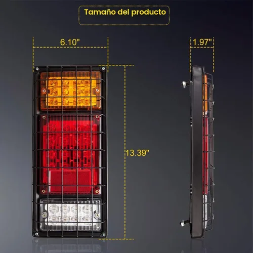 Vista 4 de LIMICAR Kit de 40 luces LED traseras de remolque impermeable, luces de remolque con señal de giro inversa, kit de luz de freno para remolque, luces