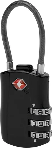 Vista 2 de Travelon Cerradura de equipaje TSA, Verde neón, Bloqueo de cable Tsa