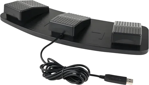 Vista 7 de Powboro Pedal de pie USB PC Triple 3 Teclas Interruptor de Control de Pie Teclado HID Programable Acceso directo Hotkey Mouse Acción