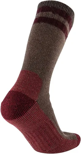 Vista 6 de Cerebro Calcetines de lana merino para hombre, calcetines acolchados a media pantorrilla que absorben la humedad, calcetines de senderismo