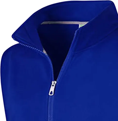 Vista 2 de DGHM-JLMY Chaleco sin mangas con cremallera y sin capucha para hombre, chaleco de forro polar ligero con forro polar ligero Softshell resistente al