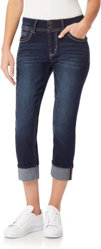 Vista 26 de WallFlower Vaqueros Luscious Curvy de 23.5” de cintura media para mujer, jeans de mezclilla Insta Stretch para juniors Albahaca