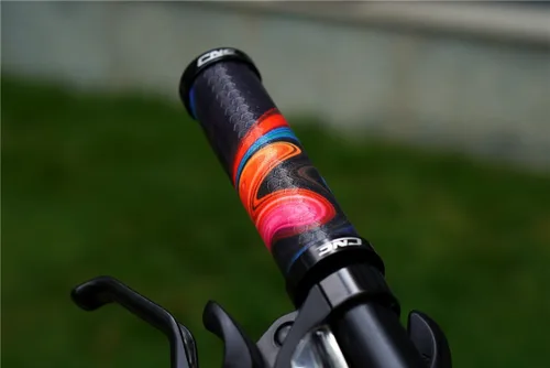 Vista 6 de Chooee - Puños de bicicleta de silicona, puños de manillar de gel de sílice con bloqueo para bicicleta de montaña MTB