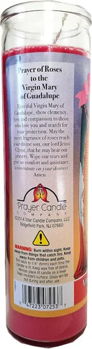 Vista 3 de Virgen de Guadalupe Virgen de Guadalupe) Vela Devocional Perfumada Color Rosa