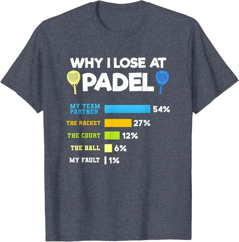 Vista 58 de Camiseta Why I Lose At Padel Answers Not My Fault