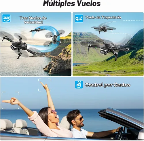 Vista 4 de Dron S165 con cámara 1080P, Drone de control remoto plegable para adultos