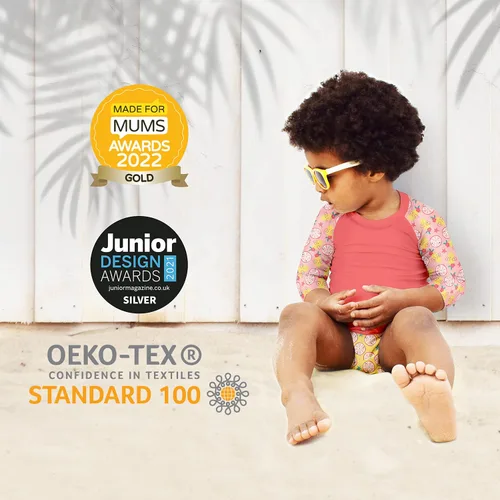 Vista 4 de Bambino Mio, Pañal de natación reutilizable, fiesta de piña, pequeño (6 meses)