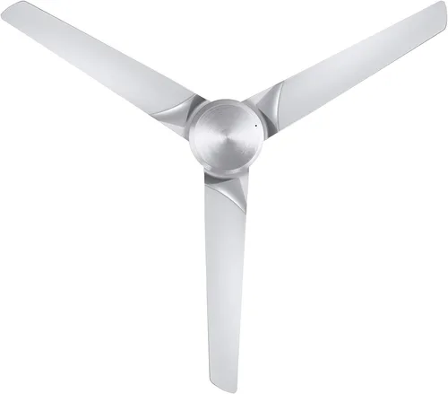Vista 7 de Roboto - Ventilador de techo inteligente de 3 aspas para interiores y exteriores, aluminio cepillado de 52 pulgadas con control remoto, funciona