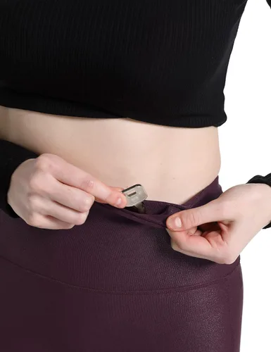 Vista 5 de HARTPOR Leggings de piel sintética para mujer, leggings de piel sintética con revestimiento de piel, elásticos, de cintura alta, pantalones de yoga
