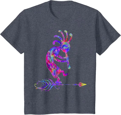 Vista 67 de Native American Kokopelli With Feather 2 - Camiseta Fan Fun, Negro, S
