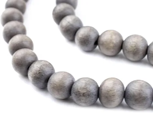 Vista 230 de TheBeadChest: cuentas de madera redondas naturales de 0.315 pulgadas, cuentas de madera sueltas espaciadoras para fabricar joyas, 4 tamaños