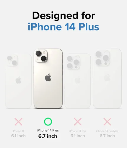 Vista 2 de Ringke Air - Funda delgada pero resistente compatible con iPhone 14 Plus de 6.7 pulgadas, transparente, flexible, ligera, delgada, transparente