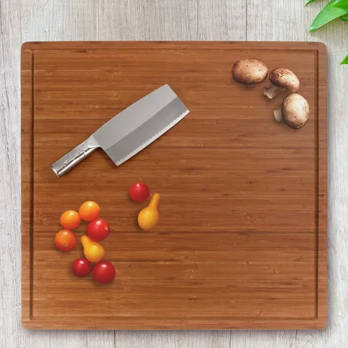 Vista 4 de BambooMN Auténtico cuchillo de chef chino para carne, 3 piezas