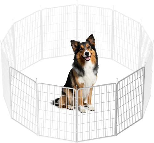 Vista 8 de SunsGrove Corralito para perros de interior, 24 pulgadas, 2 paneles, corralito de juego para cachorros, para interiores, fácil instalación, valla
