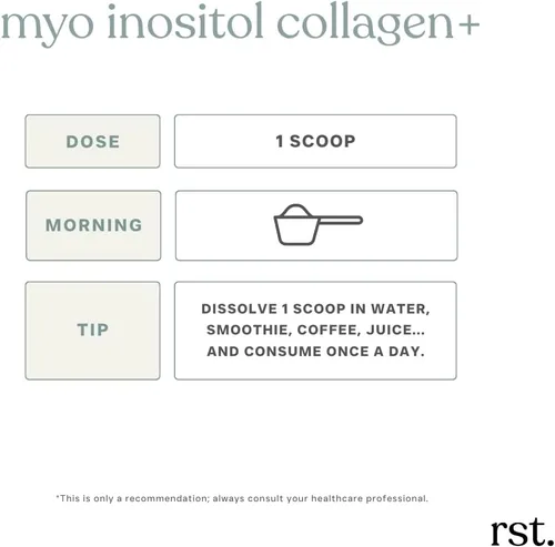 Vista 5 de MYO INOSITOL Collagen+ 21.16 oz sin sabor Mio-inositol y D-Chiro Inositol (40:1), colágeno hidrolizado, folato, zinc y vitamina B6 Equilibrio