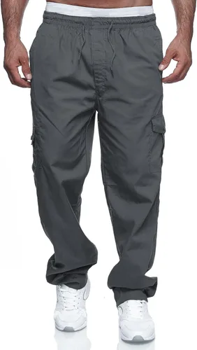 Vista 2 de THWEI Pantalones cargo para hombre, estilo casual, con cordón, atléticos, para deportes al aire libre