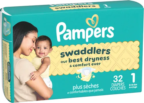 Vista 14 de Pañales talla 1, 32 unidades – Pañales desechables Pampers Swaddlers