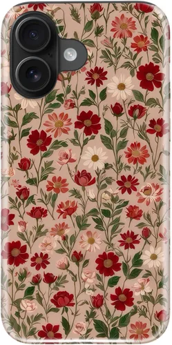 Vista 68 de Funda para iPhone 12 Mini, compatible con carga inalámbrica, protección de doble capa con elegante diseño de flores silvestres, silicona suave +