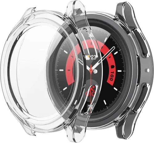 Vista 18 de Misxi - Juego de 2 fundas rígidas de policarbonato con protector de pantalla para Samsung Galaxy Watch 5 Galaxy Watch 4 de 40 mm, funda ultradelgada