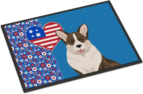 Vista 159 de Caroline's Treasures WDK5119JMAT Airedale Terrier USA - Tapete para interiores o exteriores, 24 x 36 pulgadas, tapete para puerta delantera