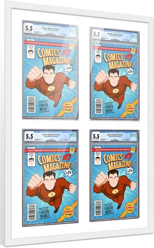 Vista 89 de Poster Palooza Marco de cómics con paspartú para 1 cómic de grado CGC, CBCS o PGX, marco de cómic de bronce para cómic de 8.125 x 13 pulgadas