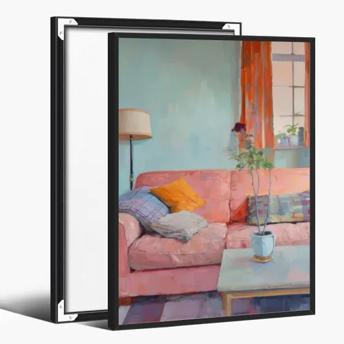 Vista 20 de WLZWD Retro Funky 70s style woman at a Party art Print Cocktails Disco Ball Wall Art Vintage Trendy Female Portrait Art Poster Warm Colour Palette