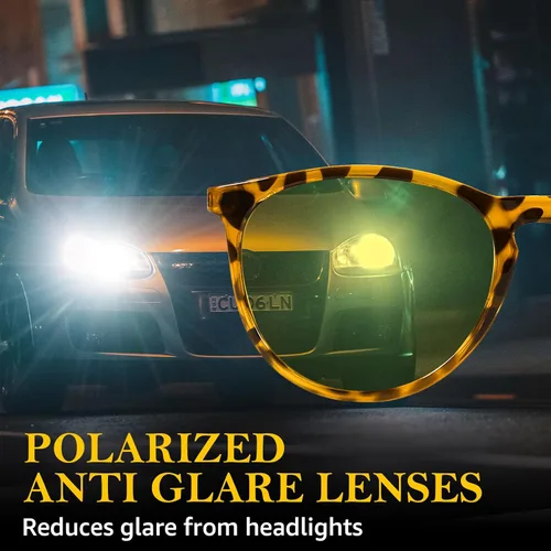 Vista 4 de FIMILU Lentes de conducción nocturna para mujeres y hombres, lentes polarizados de visión nocturna que reducen el deslumbramiento para la noche 8859