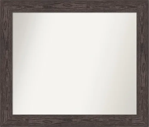Vista 372 de Amanti Art Espejo personalizado, espejo de baño negro puente, espejo de pared o espejo de tocador de baño sobre el fregadero (26 x 26 pulgadas)