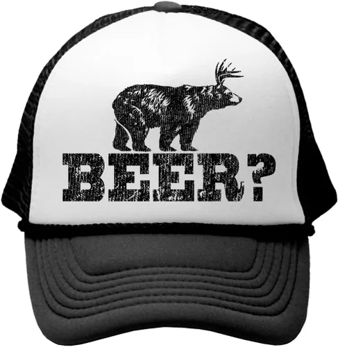 Vista 3 de Retro DEER BEER BEAR - divertida broma de fiesta - Gorra de camionero estilo retro vintage