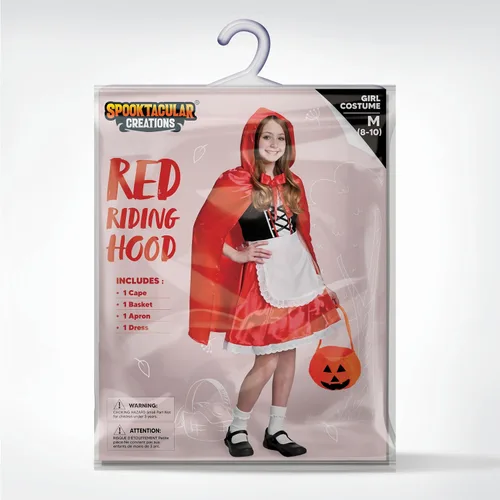 Vista 5 de Spooktacular Creations Disfraz de Caperucita Roja, disfraz de Halloween para niñas para disfraz de Halloween