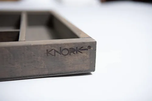 Vista 5 de Knork Bandeja de almacenamiento/organizador de cubiertos, grande, gris desgastado