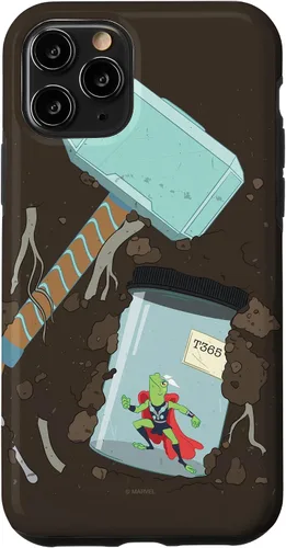 Vista 10 de iPhone 14 Marvel Loki Frog of Thunder con funda Mjolnir Hammer