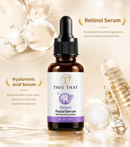 Vista 6 de TTFM - Suero facial de retinol de 1.0 fl oz, 1.0 onzas líquidas, suero de retinol + astaxantina, suero facial de fórmula hidratante, cuidado