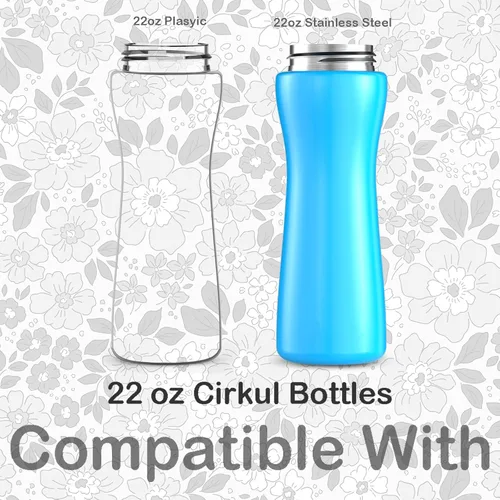 Vista 2 de Funda estampada de 22 onzas compatible con botellas de agua Cirkul para botellas de plástico y acero inoxidable, neopreno de 22 onzas, material que