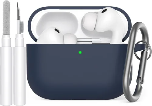 Vista 25 de AhaStyle Funda Protectora de Silicona Mejorada [LED Frontal Visible] Compatible con Apple AirPods 2 y 1 (Negro)