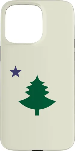 Vista 31 de Original Old Maine State Flag 1901 Pine Tree Star Case for iPhone 17