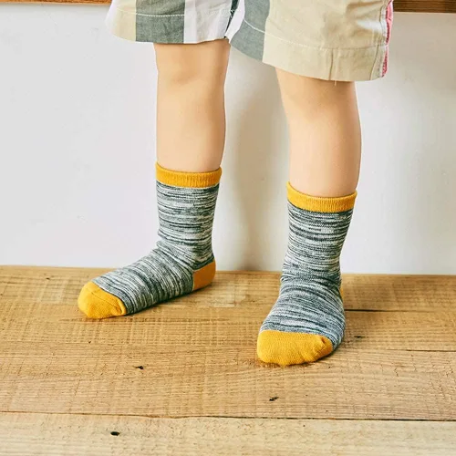 Vista 8 de JAMEGIO Boys Socks 12 Pairs Crew Socks for Toddler Kids Boys Athletic Cotton Socks