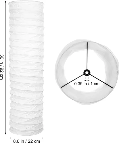 Vista 4 de Pantalla de pie – Lámpara de pie de papel de estilo nórdico para sala de estar, dormitorio, decoración de hotel, 36, 22 x 8, 66 pulgadas, cubierta