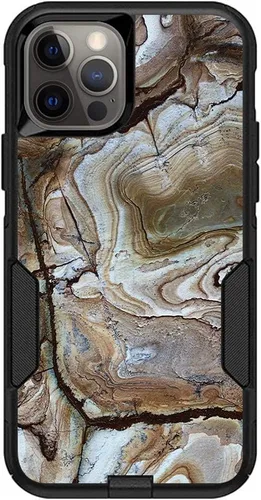 Vista 5 de MightySkins Skin compatible con OtterBox Commuter iPhone 12 y 12 Pro - Mármol ámbar Funda protectora de vinilo duradera y única Fácil de aplicar