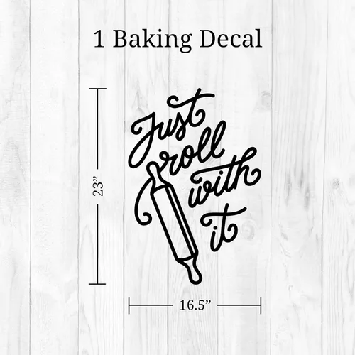 Vista 6 de Decalcomania - Calcomanías de pared con cita de cocina, calcomanías de pared con cita para hornear, calcomanías extraíbles para despegar y pegar