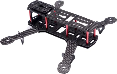 Vista 7 de Readytosky FPV Racing Drone Frame 5 pulgadas Fibra de Carbono Quadcopter Frame Kit con 0.157 in FPV Frame Arms+Lipo Batería Correa