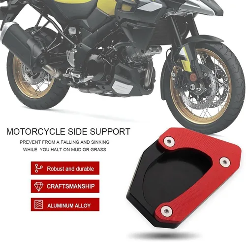 Vista 2 de Soporte lateral de extensión para motocicleta Suzuki V-Strom DL650 V Strom 650 2004 2022 2021 (color : azul)