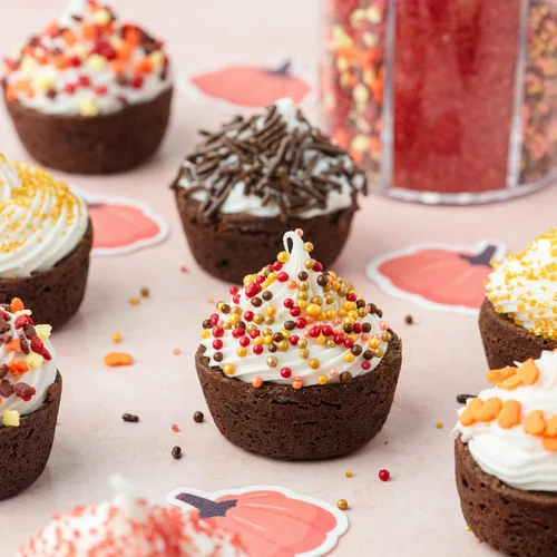 Vista 6 de Sweets Indeed Sprinklefetti Frasco de chispas de otoño de 6 celdas – 6 chispas de otoño surtidas