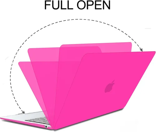 Vista 4 de B BELK - Funda para MacBook Air de 13,3 pulgadas, modelo A2337, A2179, A1932, color rosa brillante MacBook Air Case 2021 2020 2019 2018 M1 Chip