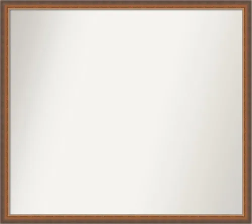 Vista 273 de Amanti Art Espejo de baño de bronce para sobre fregadero, 29 x 19 pulgadas, espejo rectangular de bronce antiguo, marco de madera tradicional